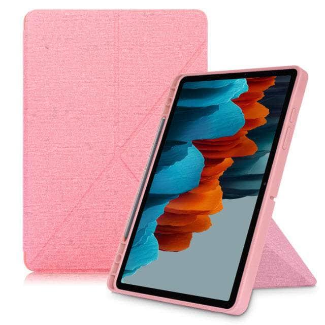 CaseBuddy Australia Casebuddy Pink 1 / United States / Tab S8 Plus Smart Tri-Fold Tab S8 Ultra X906 Magnetic Adsorption Transformer Stand