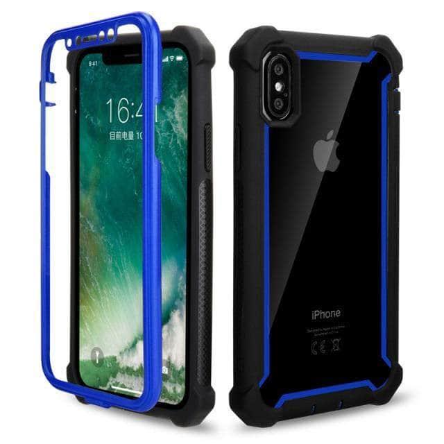 CaseBuddy Australia Casebuddy For iPhone 13Pro Max / Blue Black Case Soft Silicone iPhone 13 Pro Max Shockproof Bumper