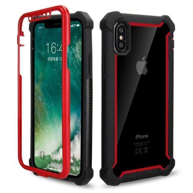 CaseBuddy Australia Casebuddy For iPhone 13Pro Max / Red Black Case Soft Silicone iPhone 13 Pro Max Shockproof Bumper