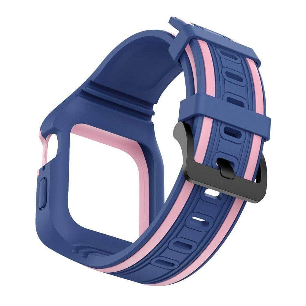 Soft Silicone Strap Protective Frame Apple Watch 6 5 4 SE 44/42/40/38 - CaseBuddy