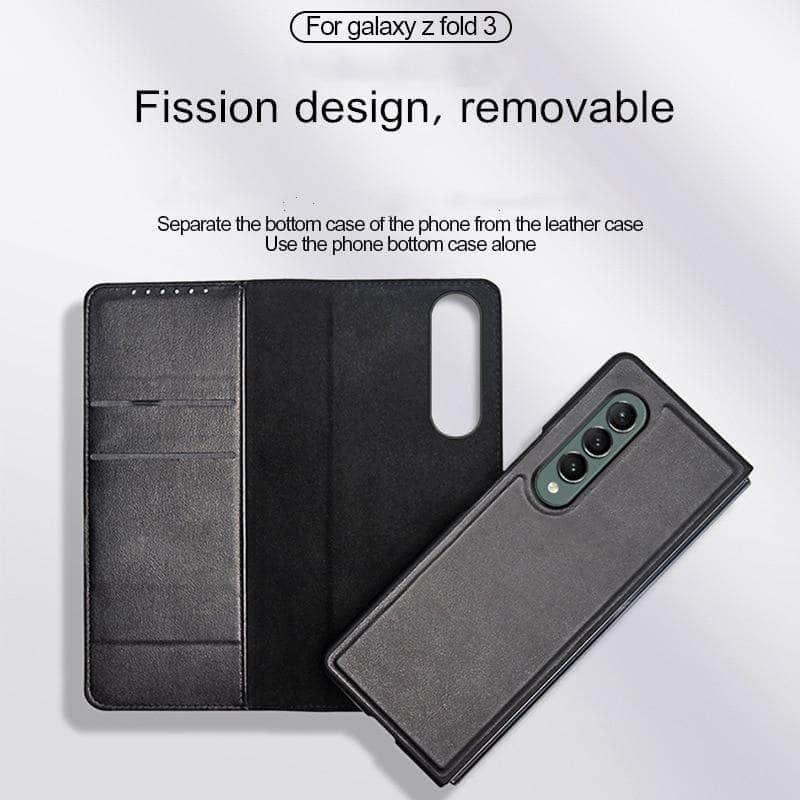 CaseBuddy Australia Casebuddy Split Folding Leather Galaxy Z Fold 3 5G Wallet