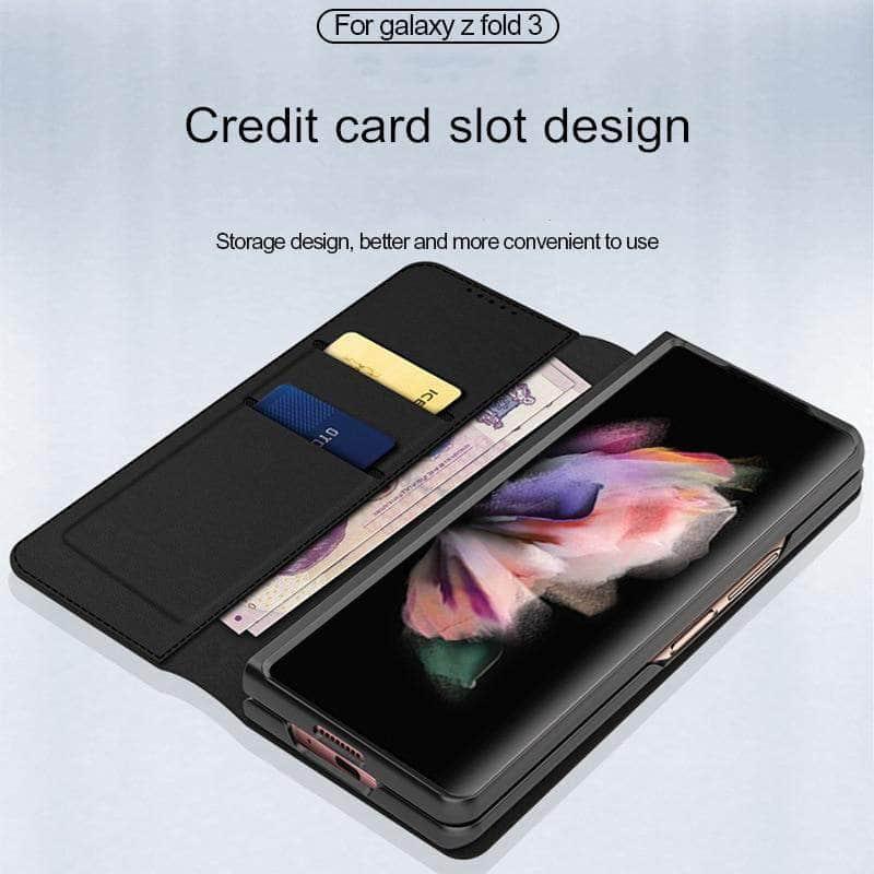 CaseBuddy Australia Casebuddy Split Folding Leather Galaxy Z Fold 3 5G Wallet