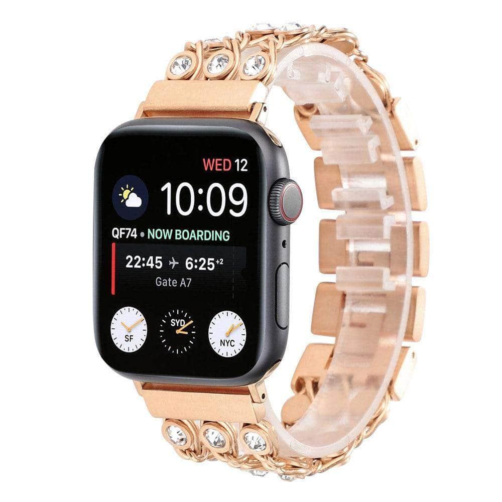Stainless Steel Link Bracelet Apple Watch 6 5 4 3 2 SE 44/42/40/38 - CaseBuddy