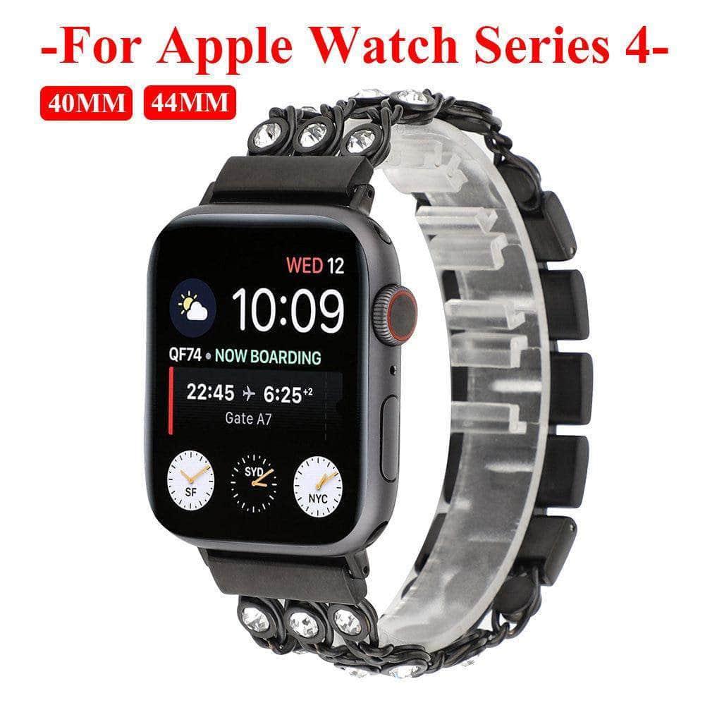 Stainless Steel Link Bracelet Apple Watch 6 5 4 3 2 SE 44/42/40/38 - CaseBuddy