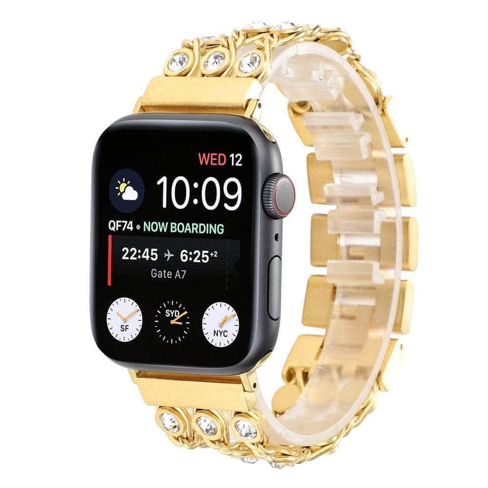 Stainless Steel Link Bracelet Apple Watch 6 5 4 3 2 SE 44/42/40/38 - CaseBuddy