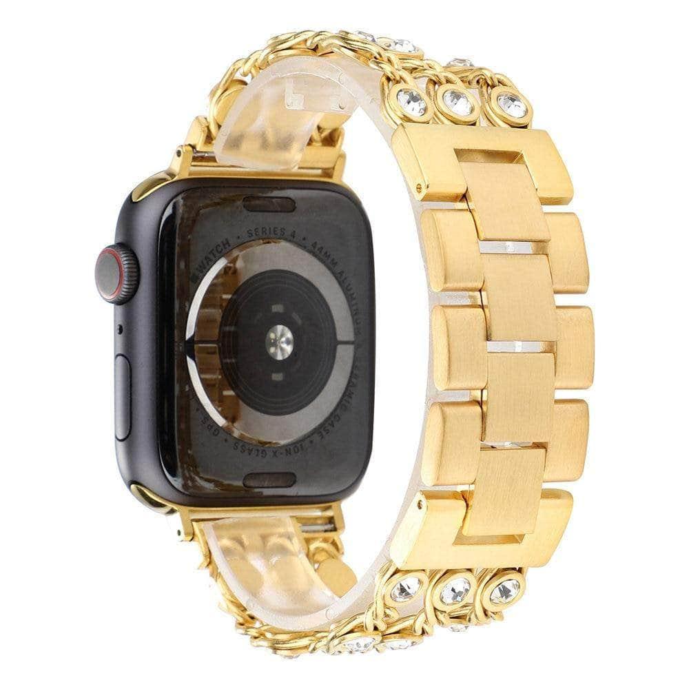 Stainless Steel Link Bracelet Apple Watch 6 5 4 3 2 SE 44/42/40/38 - CaseBuddy