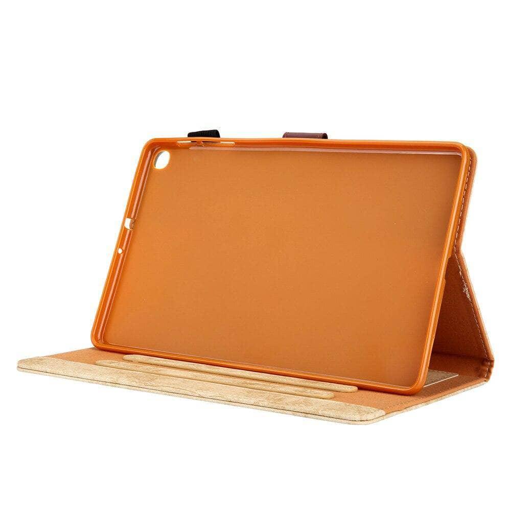 Stand Leather Look Tablet Case Galaxy Tab A 10.1" 2019 SM-T510 SM-T515 10.1 Card Slot - CaseBuddy