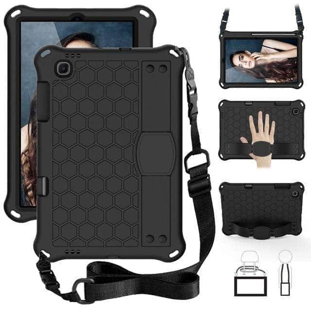CaseBuddy Australia Casebuddy Black Strap Shockproof EVA Full Body Cover Kids Galaxy Tab S6 Lite 10.4 P610 P615