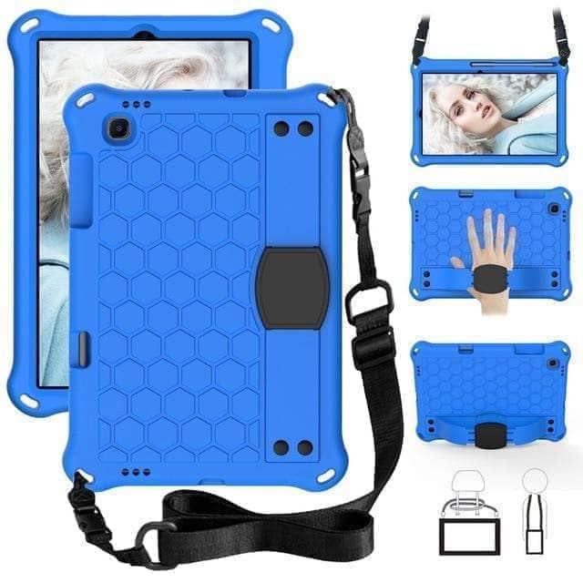 CaseBuddy Australia Casebuddy Blue Strap Shockproof EVA Full Body Cover Kids Galaxy Tab S6 Lite 10.4 P610 P615