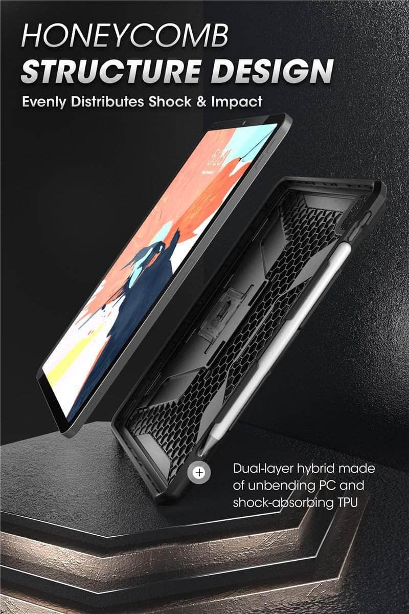 SUPCASE iPad Pro 12.9 2020 UB Full-Body Rugged Rubber Cover Built-in Apple Pencil Holder - CaseBuddy