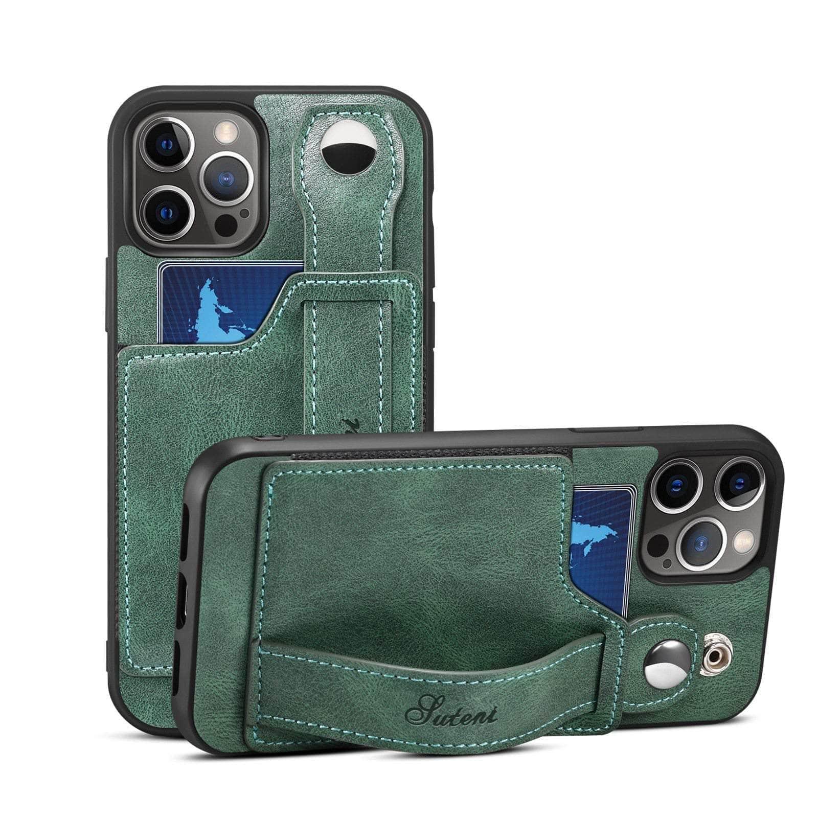 CaseBuddy Australia Casebuddy Suteni Card Simplicity iPhone 13 Leather Case