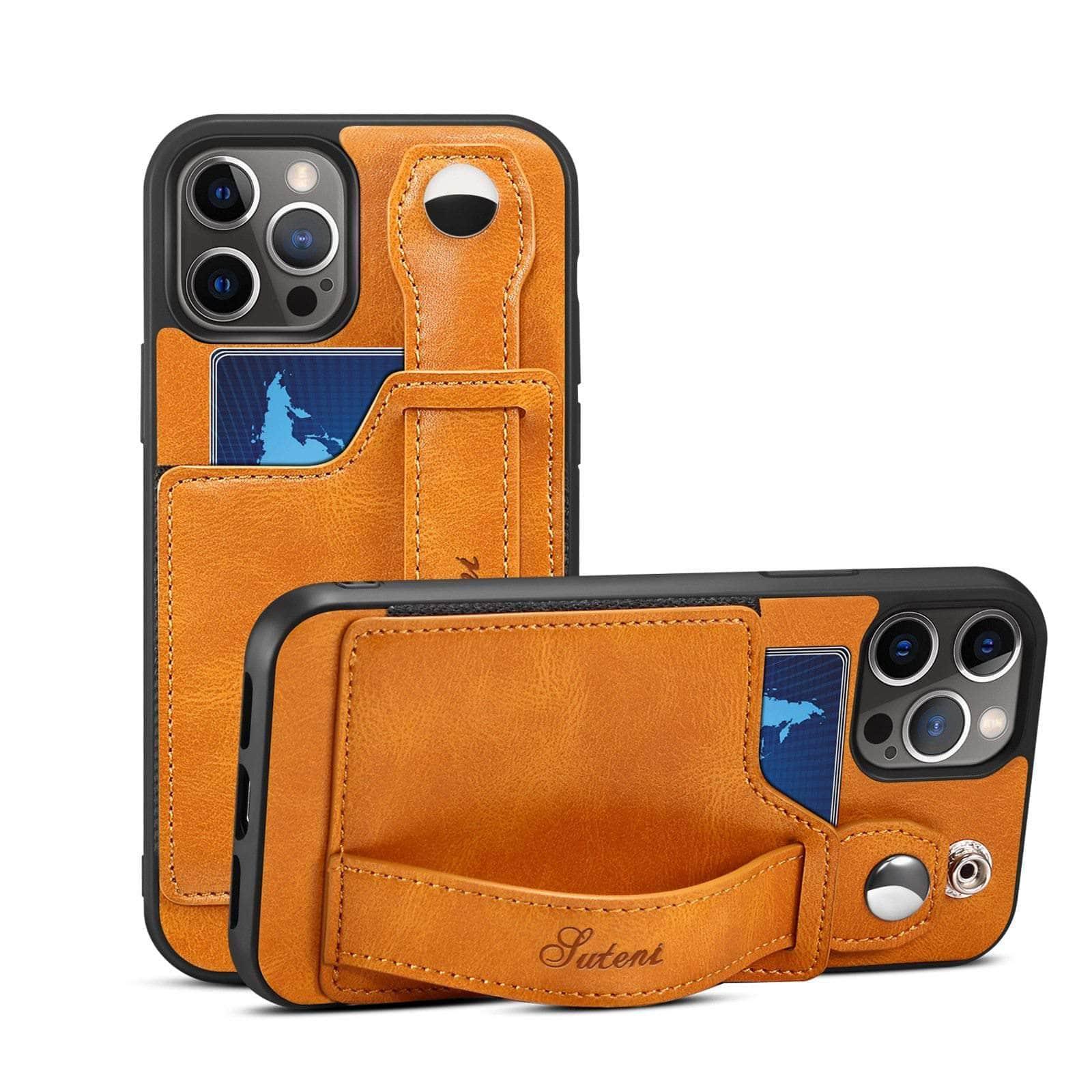 CaseBuddy Australia Casebuddy Suteni Card Simplicity iPhone 13 Leather Case
