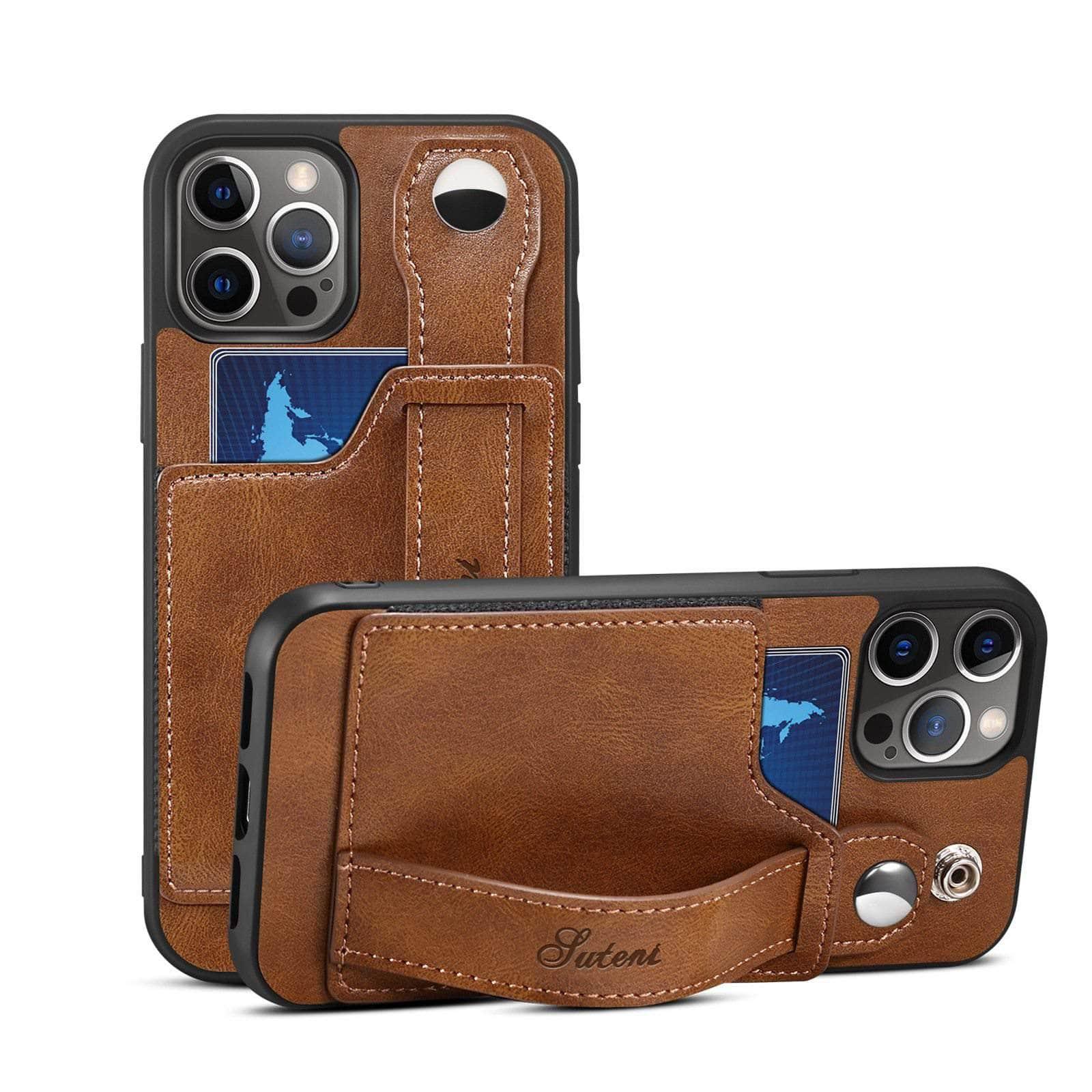 CaseBuddy Australia Casebuddy Suteni Card Simplicity iPhone 13 Mini Leather Case