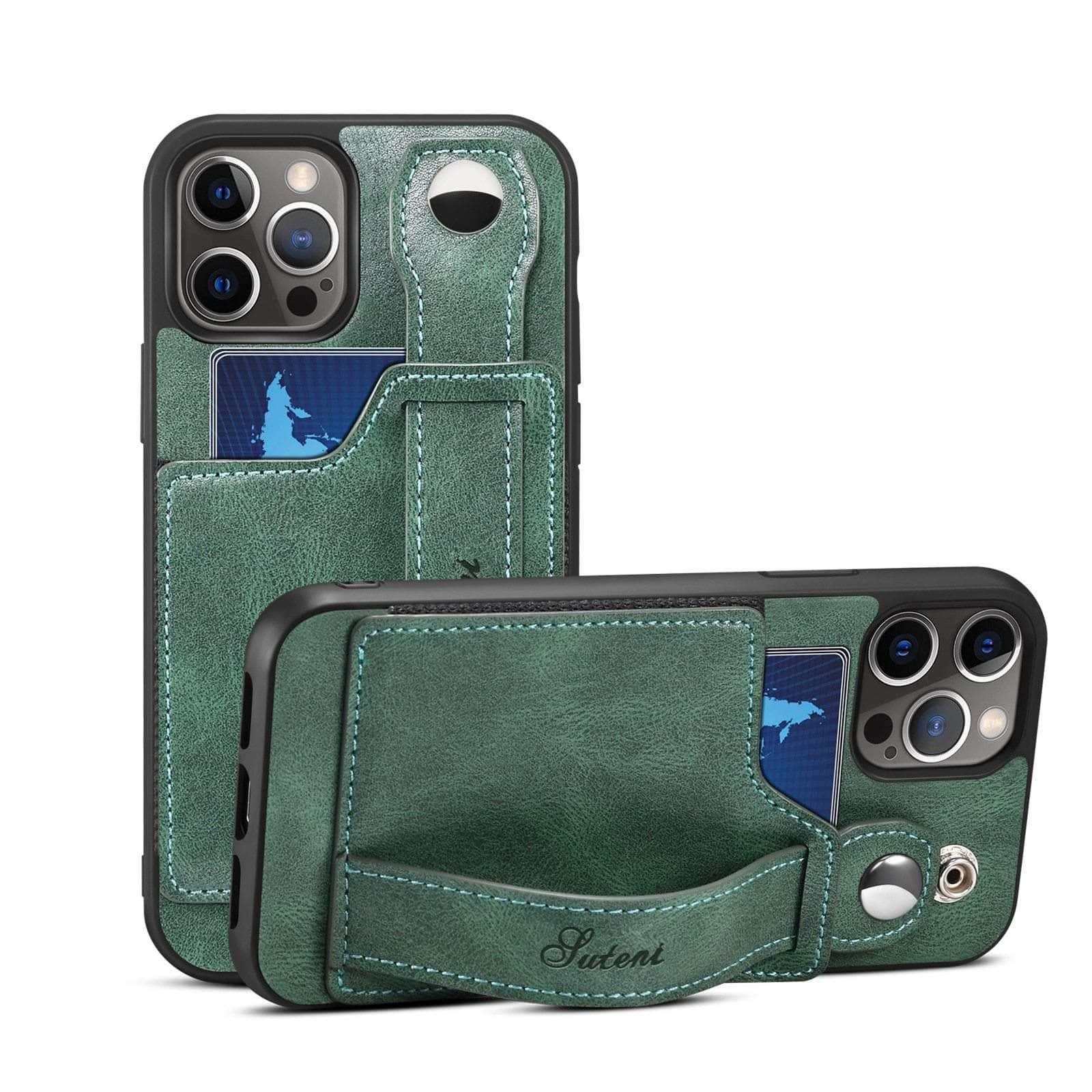 CaseBuddy Australia Casebuddy Suteni Card Simplicity iPhone 13 Mini Leather Case