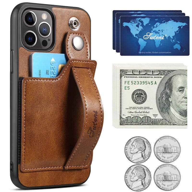 CaseBuddy Australia Casebuddy Suteni Card Simplicity iPhone 13 Mini Leather Case