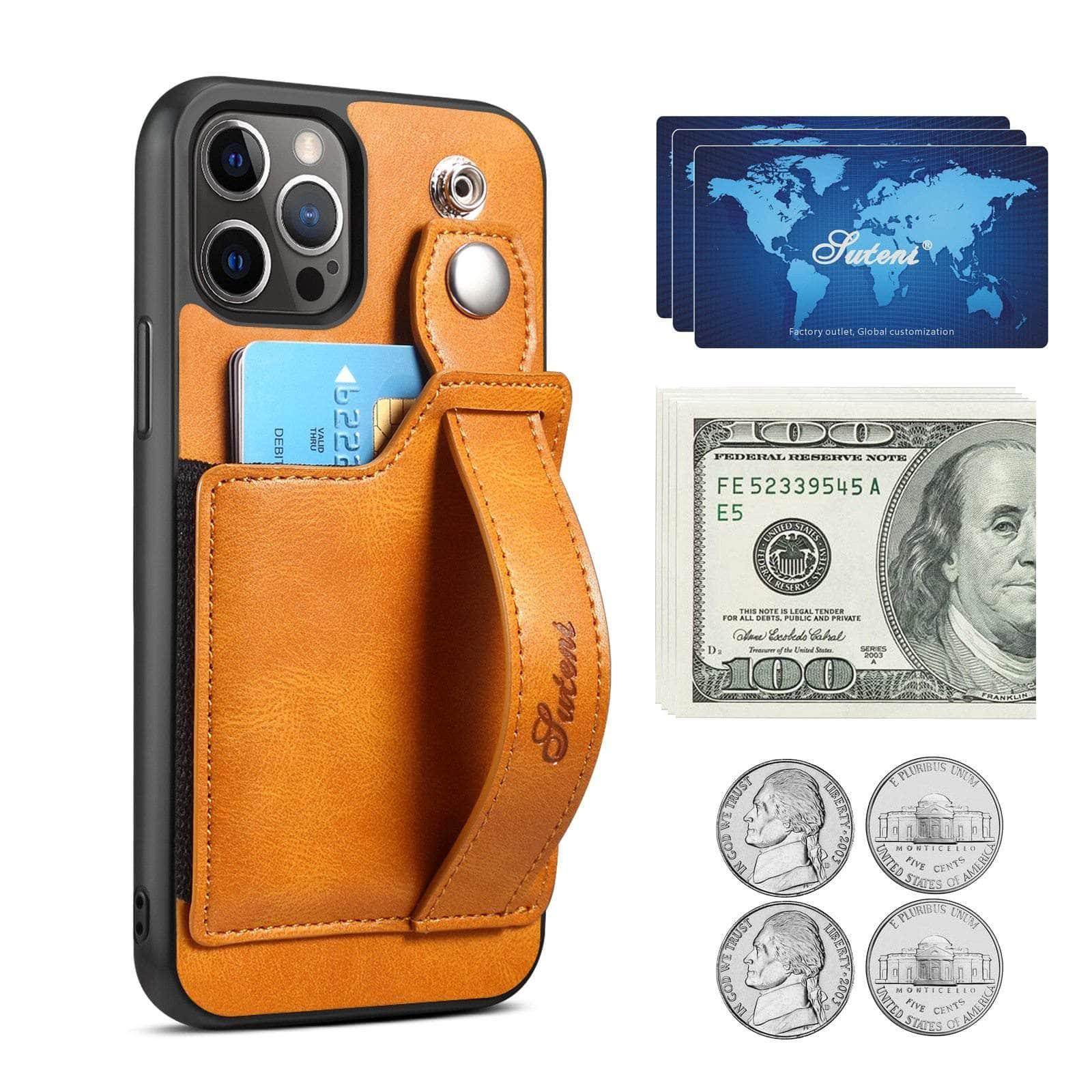 CaseBuddy Australia Casebuddy Suteni Card Simplicity iPhone 13 Mini Leather Case