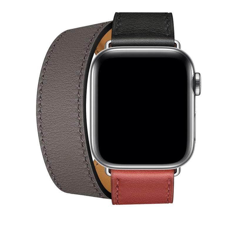 CaseBuddy Australia Casebuddy Swift Double Tour Apple Watch 1 2 3 4 5 6  38/40/42/44 Real Leather Strap