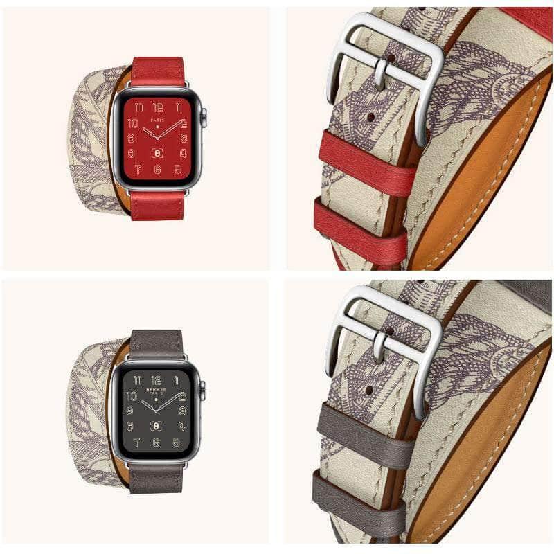 CaseBuddy Australia Casebuddy Swift Double Tour Apple Watch 1 2 3 4 5 6  38/40/42/44 Real Leather Strap