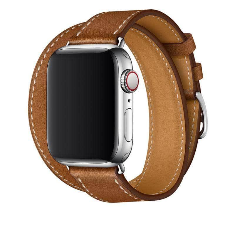 CaseBuddy Australia Casebuddy Swift Double Tour Apple Watch 1 2 3 4 5 6  38/40/42/44 Real Leather Strap