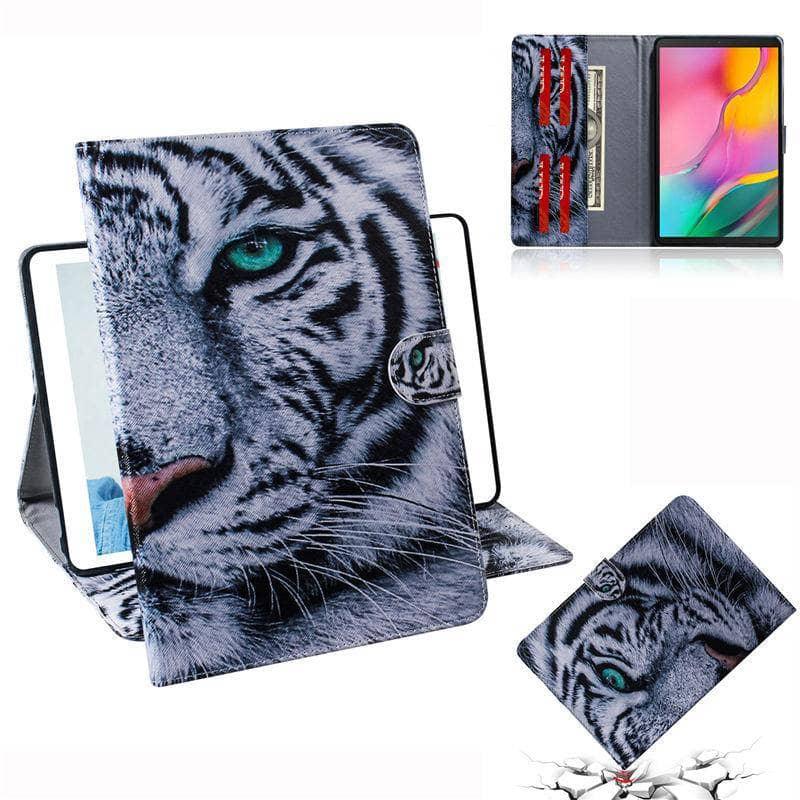 Tiger Pattern Case Galaxy Tab A 10.1 2019 T510 T515 Tablet Stand Shell - CaseBuddy