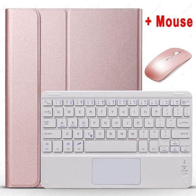 CaseBuddy Australia Casebuddy Rose Gold With White / English Touchpad Keyboard Galaxy Tab A8 10.5 (2022) Case