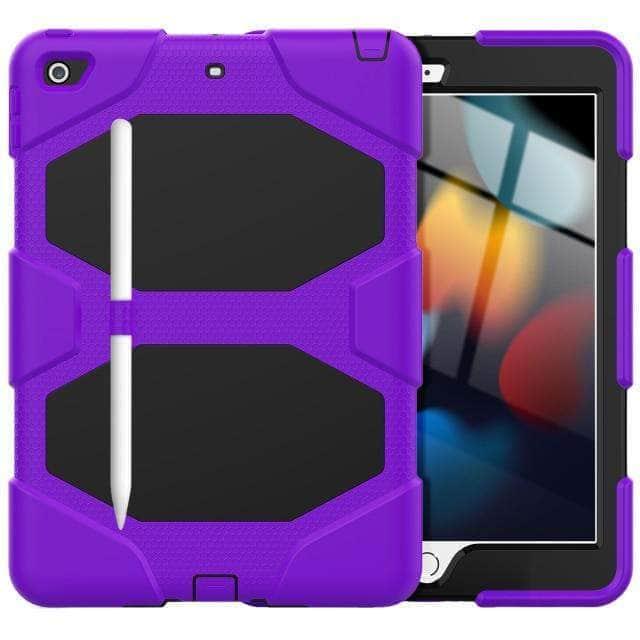 CaseBuddy Australia Casebuddy purple / iPad 10.2 (2021) 9th Tough Box Children Safe Case for iPad 9 10.2 2021