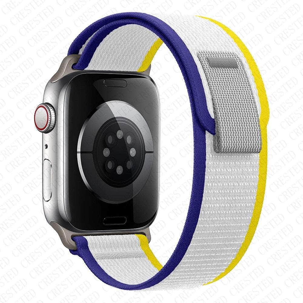 Casebuddy Yellow-d blue / 38 40 41mm Trail Loop Apple Watch Ultra 8 7 6 SE 5 4 3