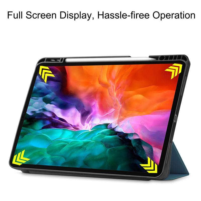 CaseBuddy Australia Casebuddy Tri-Fold Leather Flip Cover iPad Pro 2021 Protective Shell