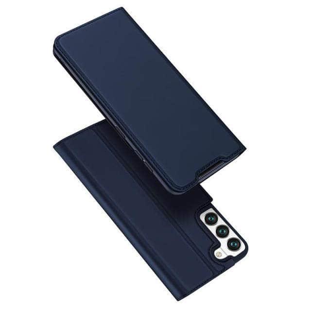 CaseBuddy Australia Casebuddy For Galaxy S22 Ultra / Blue Ultra Thin Slim Flip Leather S22 Ultra Book Cover