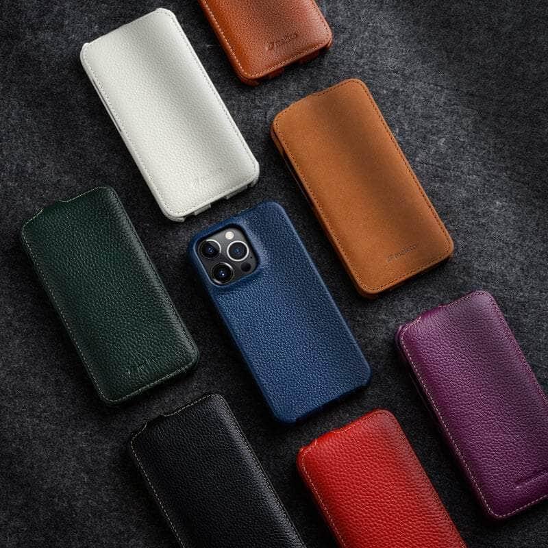CaseBuddy Australia Casebuddy Vertical Open Genuine iPhone 13 Mini Business Wallet Case