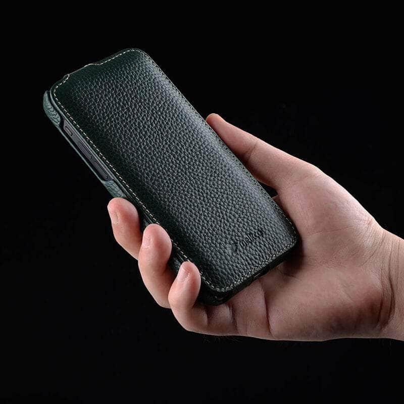 CaseBuddy Australia Casebuddy Vertical Open Genuine iPhone 13 Mini Business Wallet Case