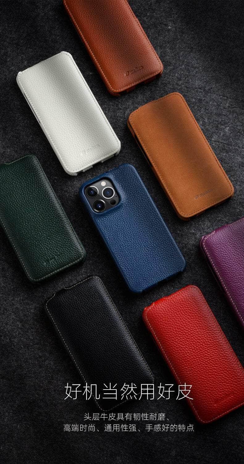 CaseBuddy Australia Casebuddy Vertical Open Genuine iPhone 13 Mini Business Wallet Case