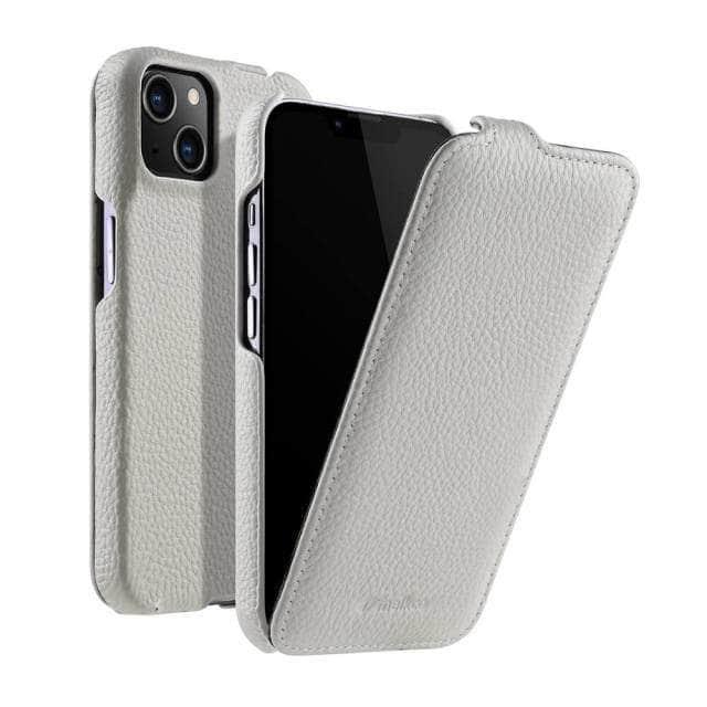 CaseBuddy Australia Casebuddy For iPhone 13 ProMax / white Vertical Open Genuine iPhone 13 Pro Max Business Wallet Case