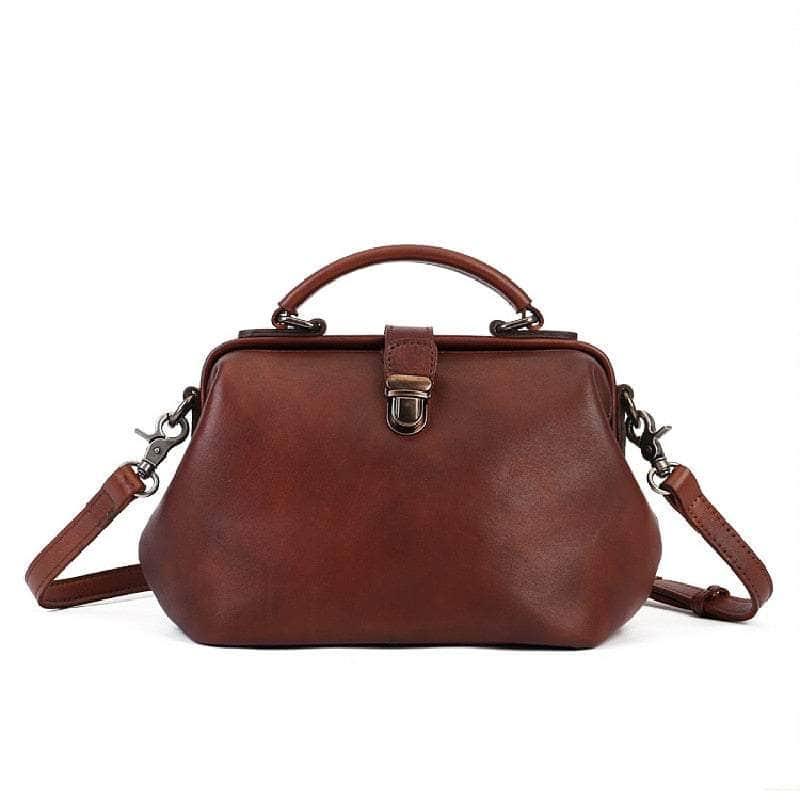 Vintage Genuine Leather Small Women Shoulder Bag