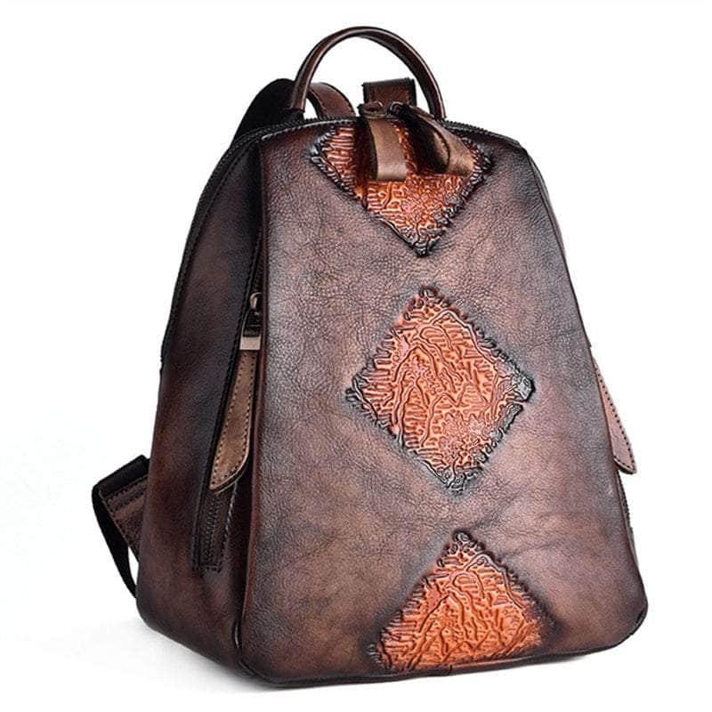 Vintage Genuine Leather Women Backpack
