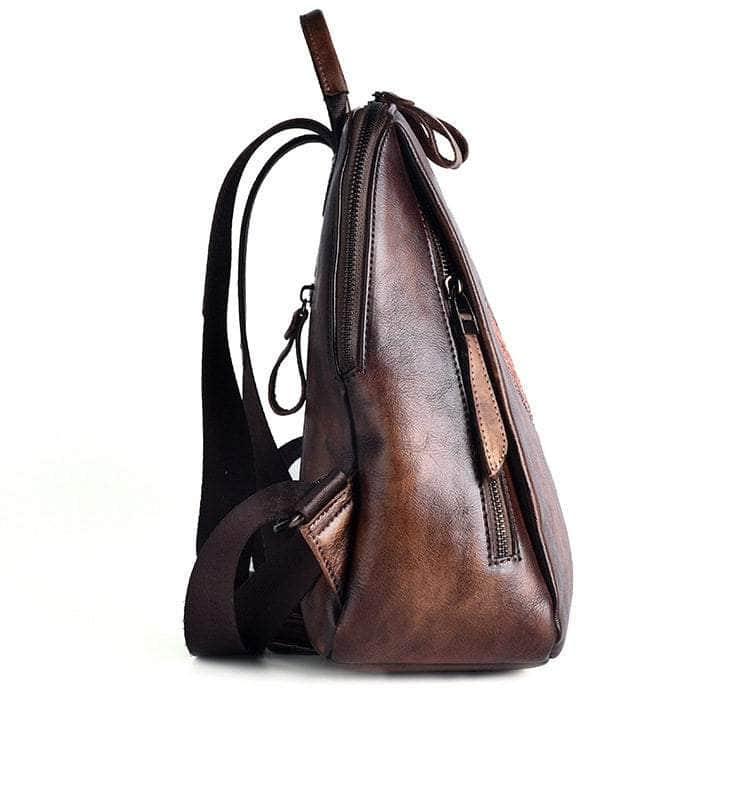 Vintage Genuine Leather Women Backpack