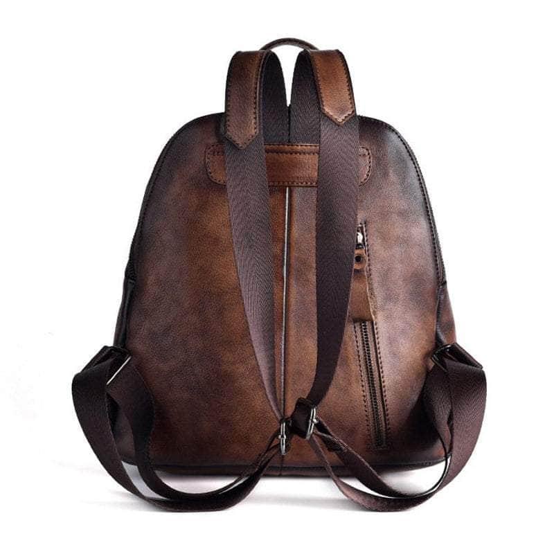 Vintage Genuine Leather Women Backpack