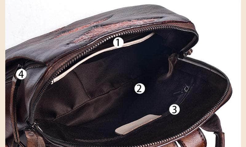 Vintage Genuine Leather Women Backpack