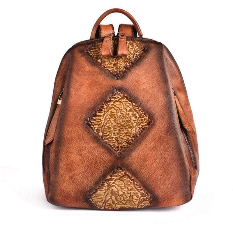 Vintage Genuine Leather Women Backpack