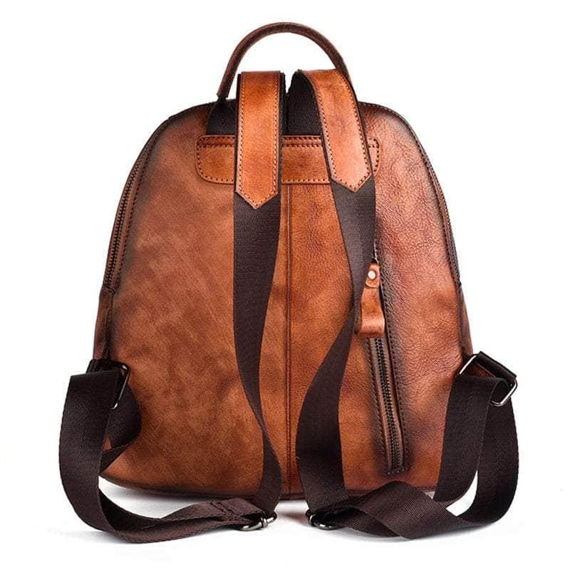 Vintage Genuine Leather Women Backpack