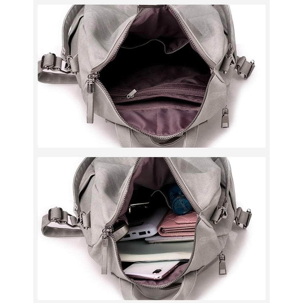Vintage Women Zipper Backpack