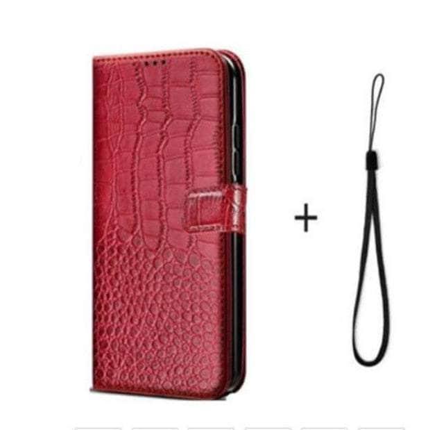 CaseBuddy Australia Casebuddy Galaxy S22 Ultra / KZ Red Wallet Leather Galaxy S22 Ultra Case