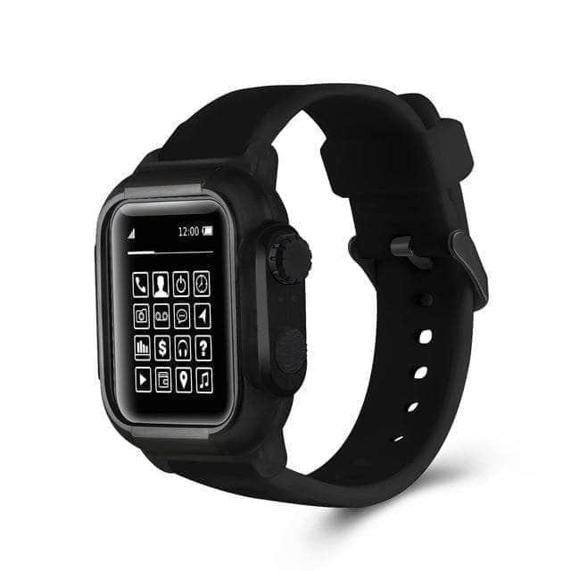 CaseBuddy Australia Casebuddy Black / 42mm Waterproof Silicone Sport Band Strap Apple Watch 6 5 4 3 2 SE 44/42