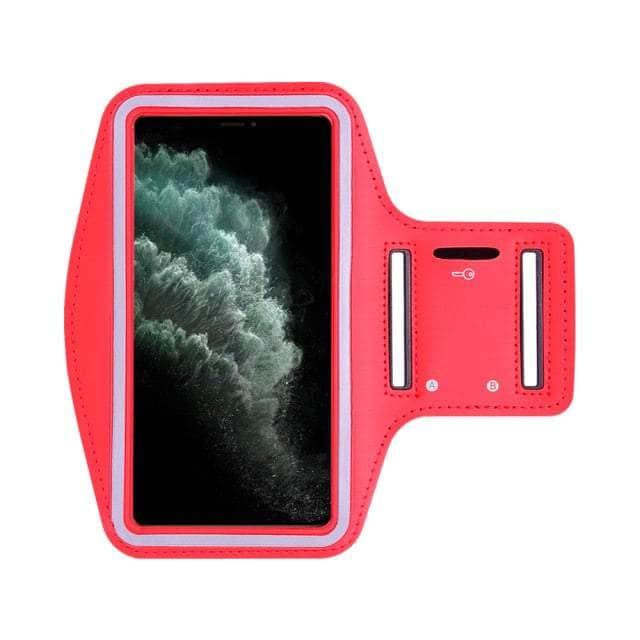 CaseBuddy Australia Casebuddy iPhone SE 2022 / Red Waterproof Sport Running iPhone SE 2022 Arm Band Case