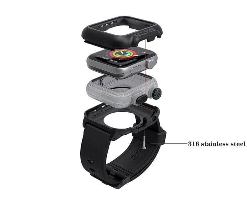 Waterproof Strap Casing Apple Watch 6 5 4 3 2 SE 44/42/40 - CaseBuddy