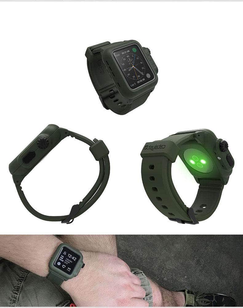 Waterproof Strap Casing Apple Watch 6 5 4 3 2 SE 44/42/40 - CaseBuddy