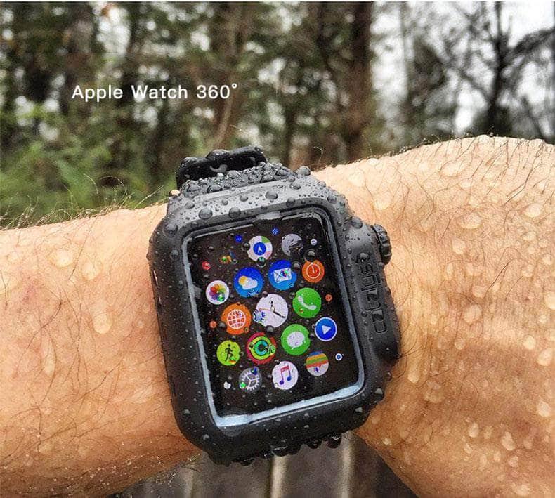 Waterproof Strap Casing Apple Watch 6 5 4 3 2 SE 44/42/40 - CaseBuddy
