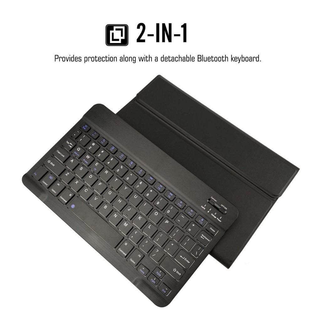 Wireless Bluetooth Keyboard Case Galaxy Tab S6 2019 T865 T860 Smart Case Pencil Holder - CaseBuddy