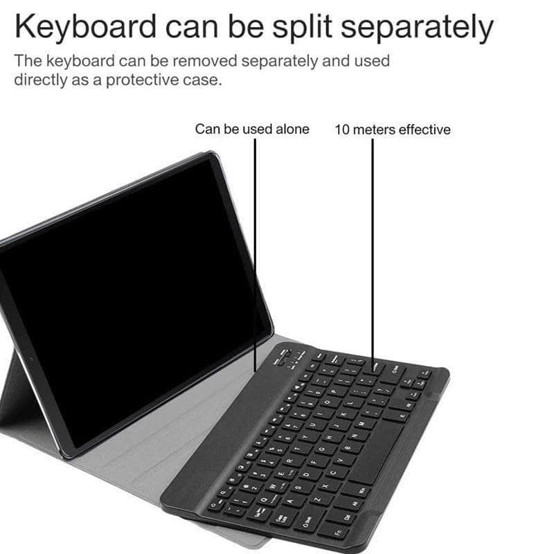 Wireless Bluetooth Keyboard Case Galaxy Tab S6 2019 T865 T860 Smart Case Pencil Holder - CaseBuddy