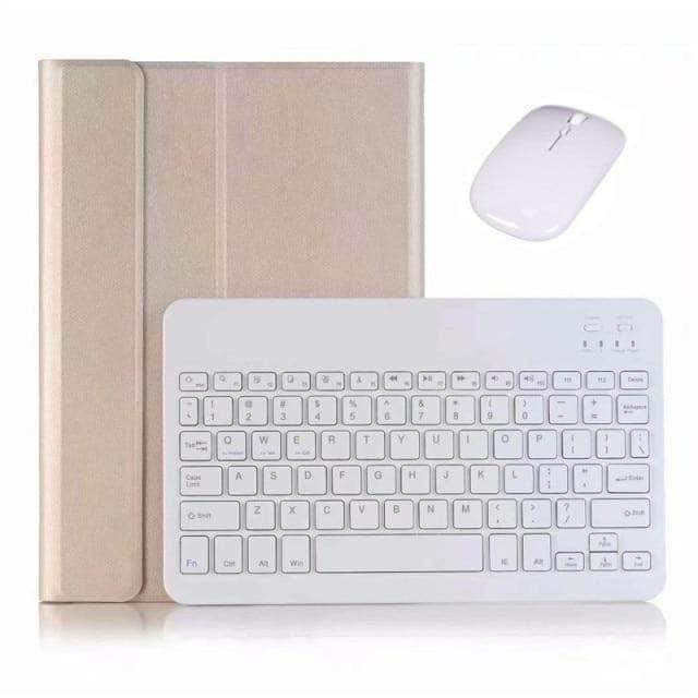 CaseBuddy Australia Casebuddy gold key case mouse / English Wireless Keyboard Galaxy Tab A7 Lite 2021 T220 T225 Cover